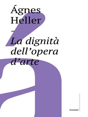cover image of La dignità dell'opera d'arte